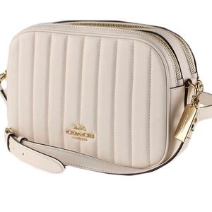 Coach Jes Crossbody Bag w/ linear quilting Chalk color Authenticity guaranteed